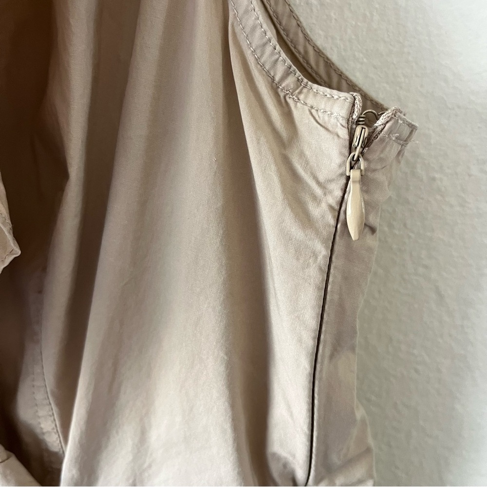 Marissa Webb x RTR Khaki Ruffle Wrap Dress Tan V-Neck Mini Button Front‎ size 0 - Picture 9 of 16